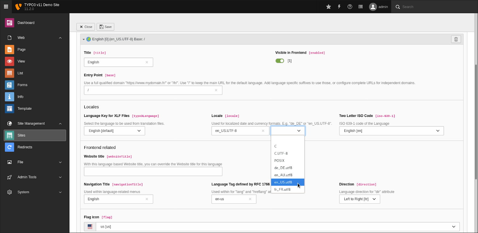 Providing a list of available system locales