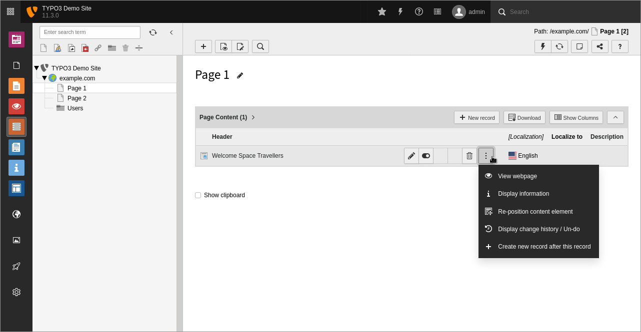 List Module: Extended View