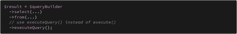 Using executeQuery() method