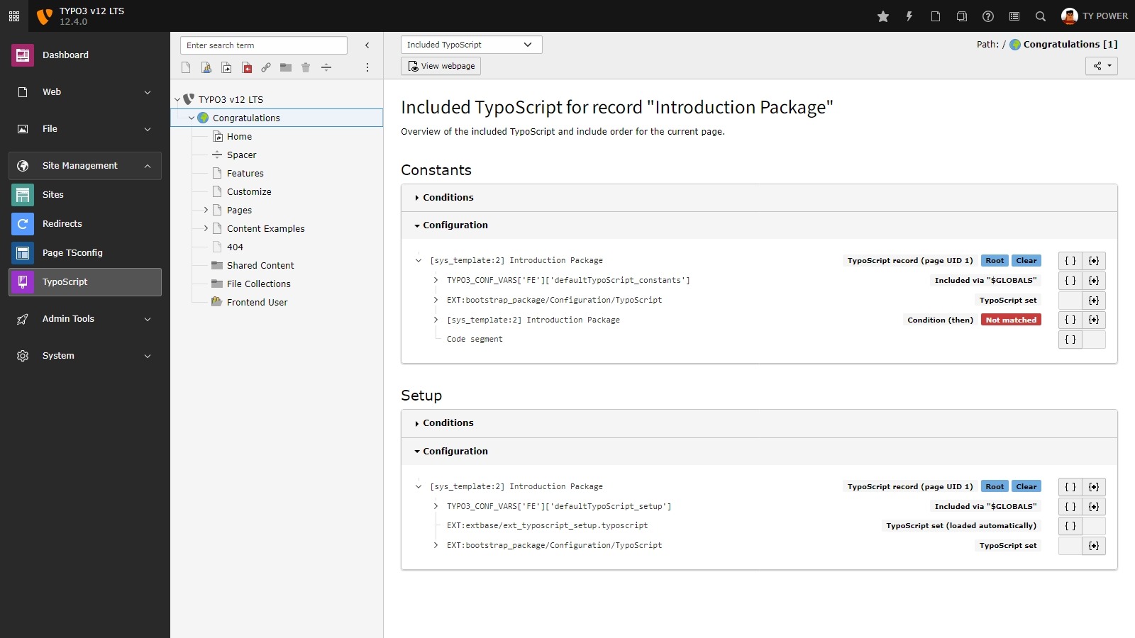 Included TypoScript