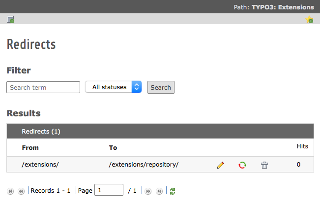 My Redirects