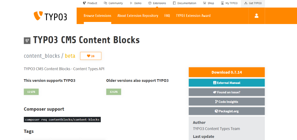 Warten Sie... Wo ist der am sehnlichsten erwartete "Content Block